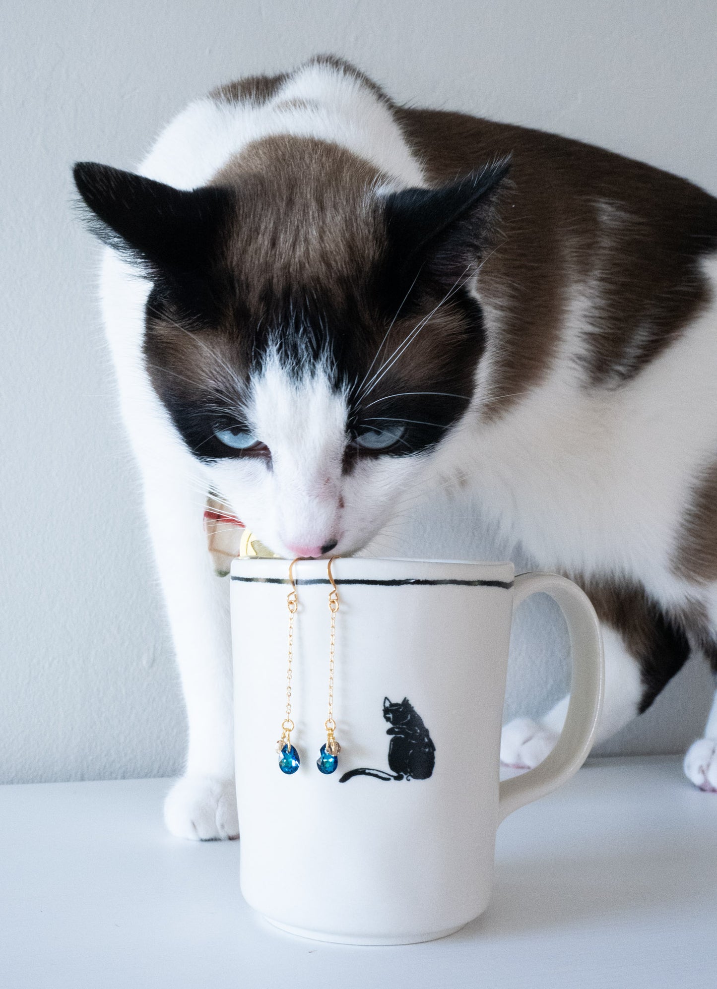 Ocean Blue Crystal Earrings